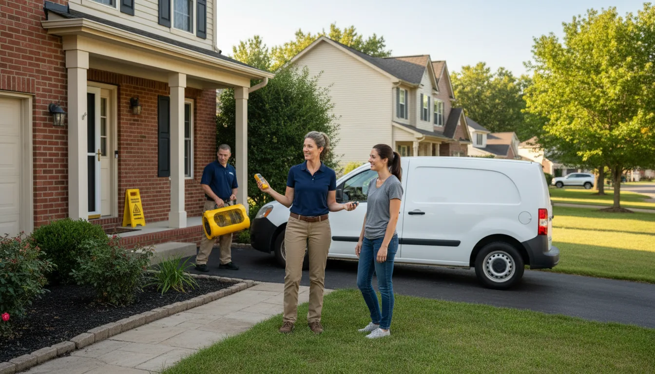 Residential water damage restoration in South Beloit, IL
